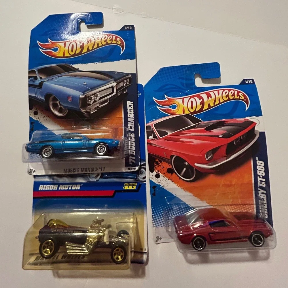 Hot Wheels Lot 71 Dodge Charger 67 Shelby GT-500 Rigor Motor Diecast Cars